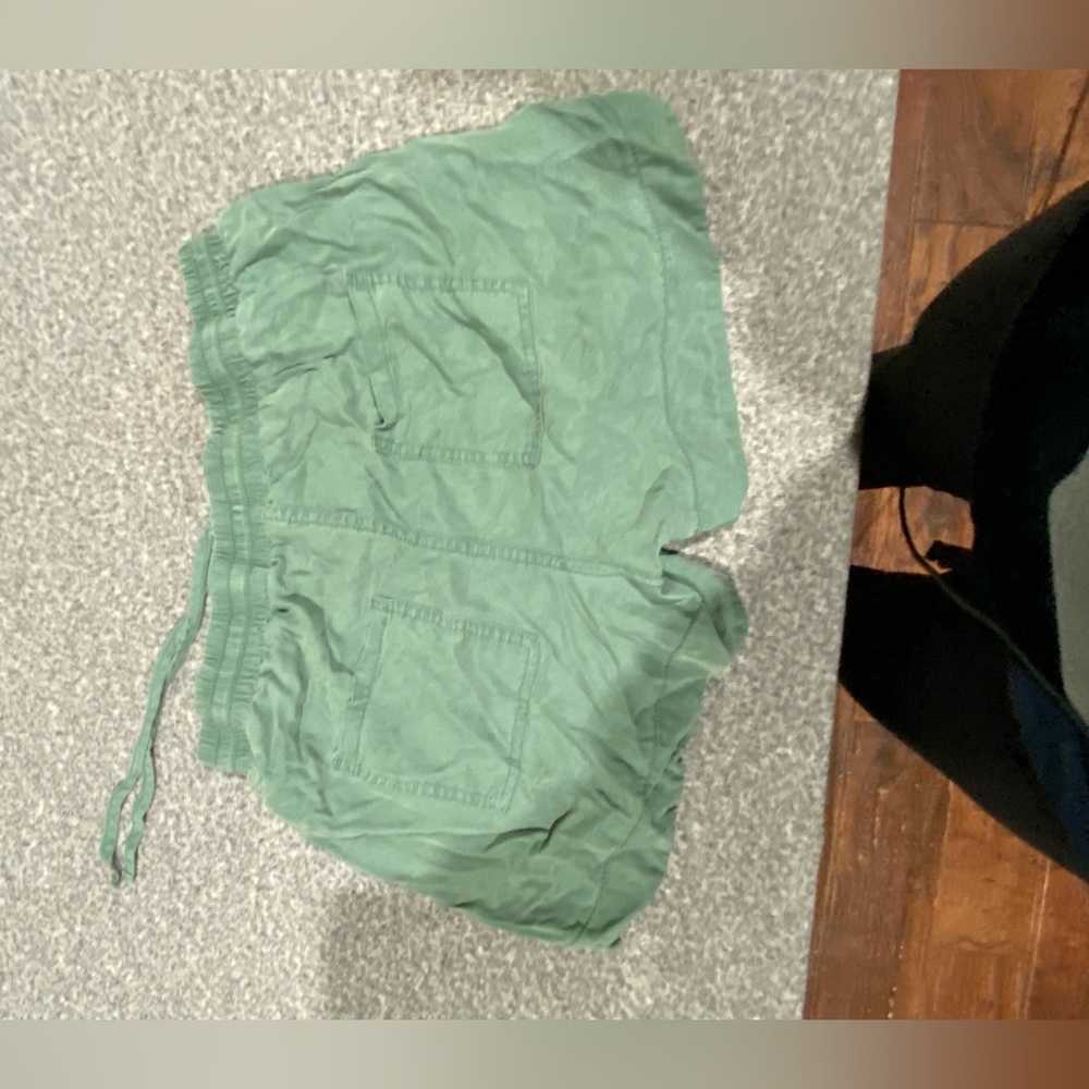 Green string shorts